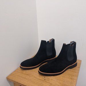 Suede Chelsea Boot - Black